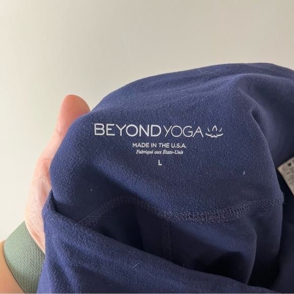 Beyond Yoga The Bar Method Navy Full Length Leggings Large - Picture 5 of 7